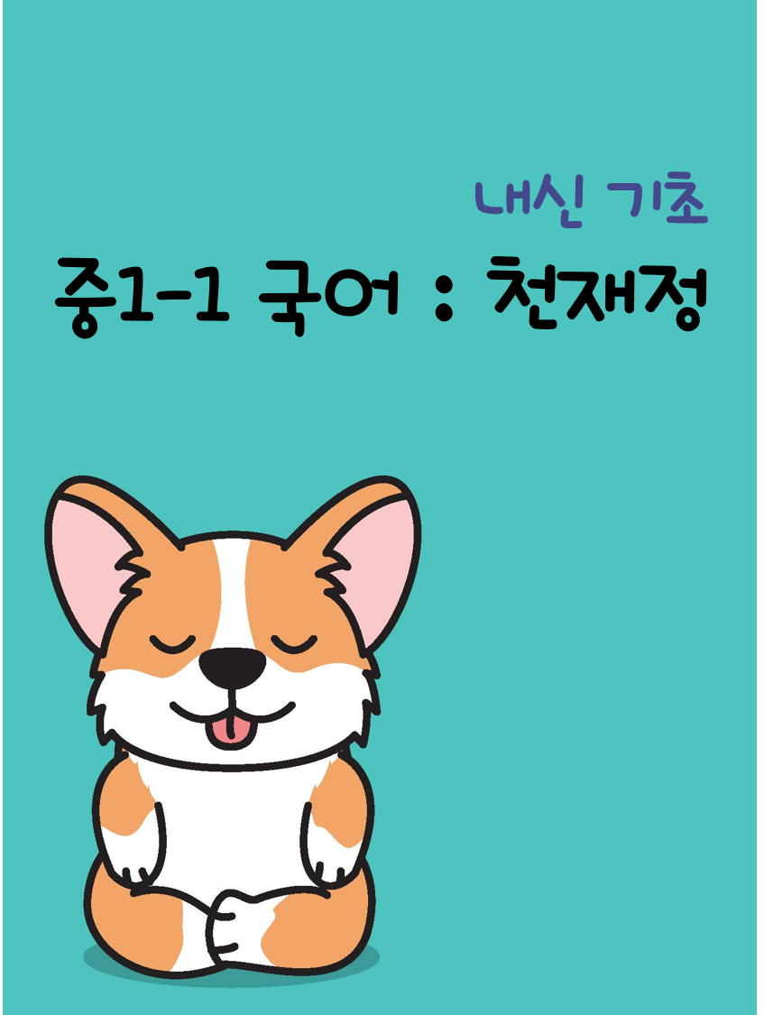 내신 기초 중1-1 국어 : 천재정